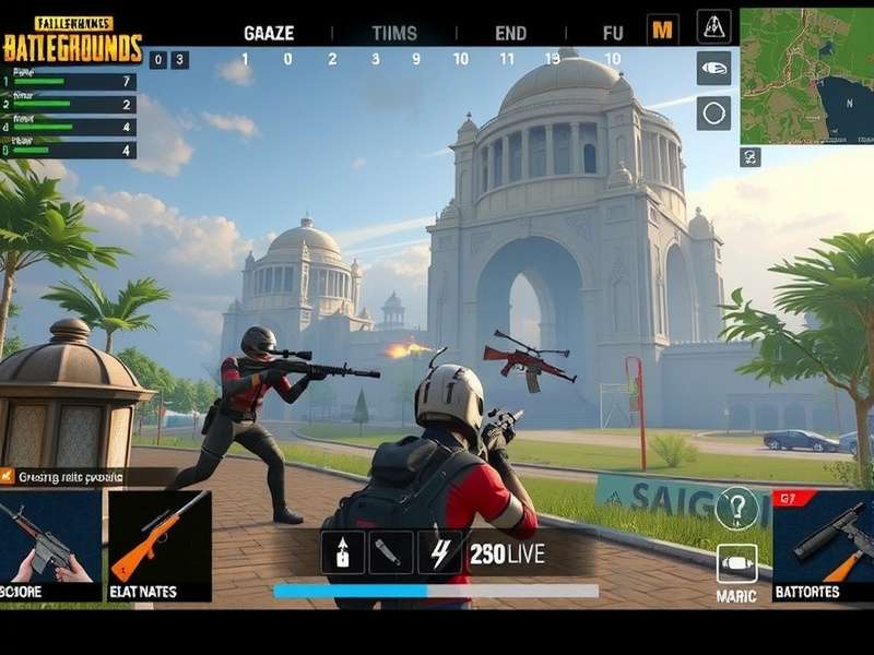 PUBG Paragon Warrior gameplay screenshot showing intense combat