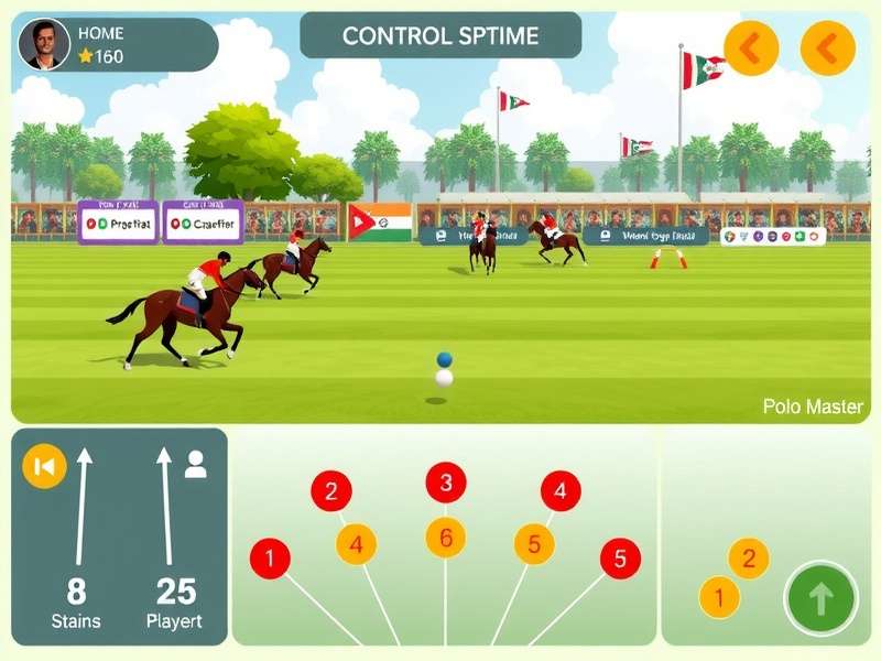 Polo Master India strategy diagram showing player positions