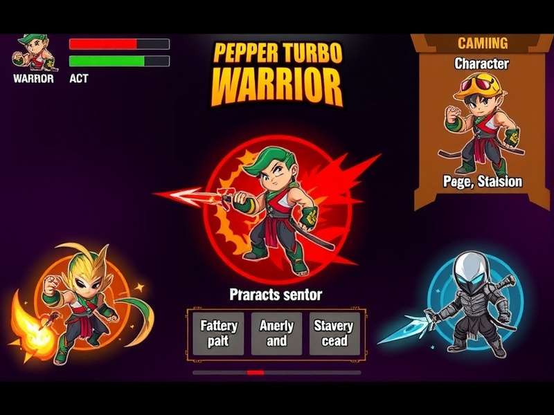 Pepper Turbo Warrior Character Selection Pepper Turbo Warrior character selection screen
