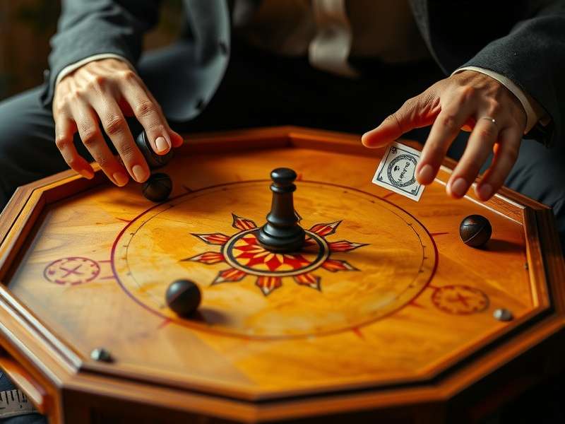 Vintage Carrom Board Design Historical carrom board from early 20th century