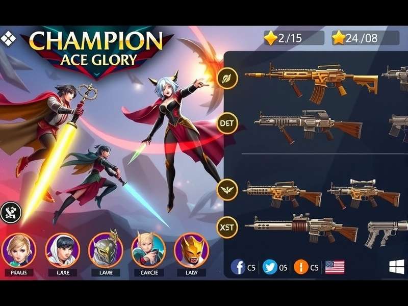 Champion Ace Glory weapon customization interface showing attachments