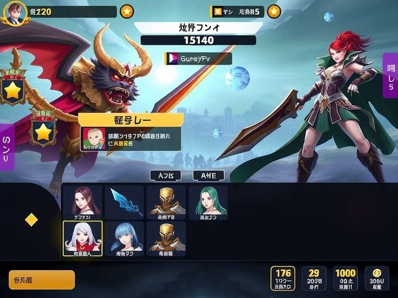 Character selection screen from Sovereign S Legendary Battle showing diverse hero options