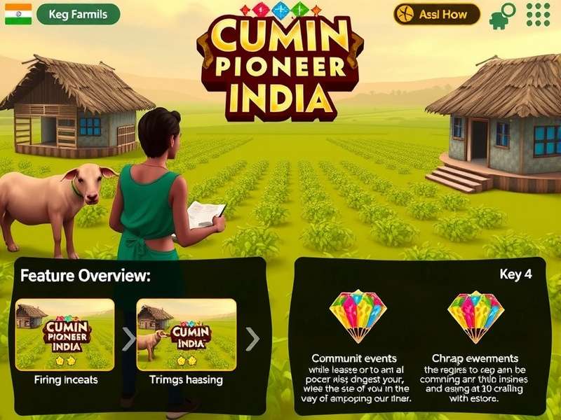 Cumin Pioneer India gameplay screenshot showing farming interface
