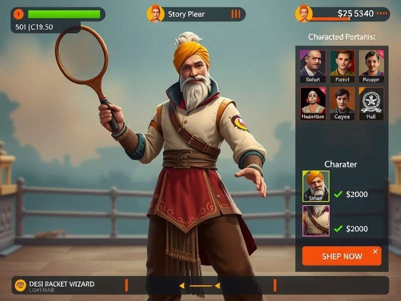 Desi Racket Wizard development team working on game