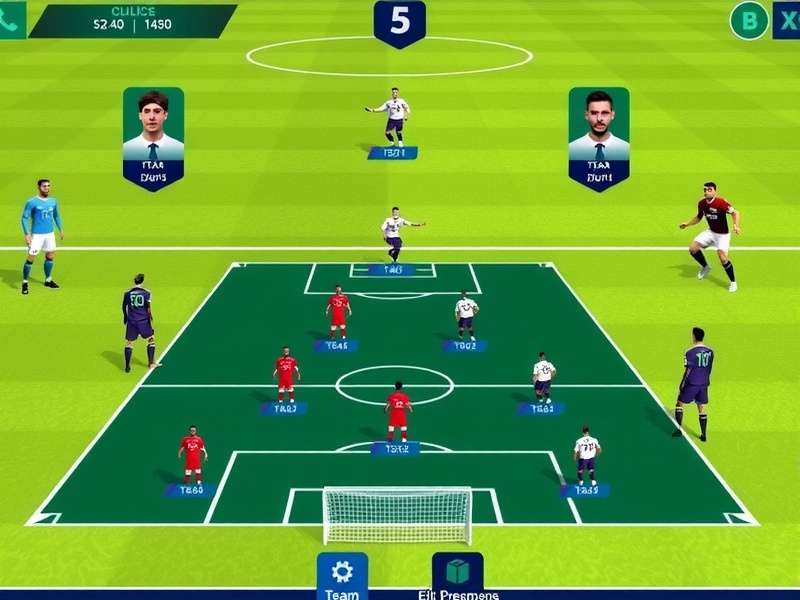 Team Management in Elite Kickers Elite Kickers character customization and team management screens