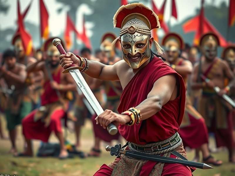 Modern training of Assam Sword Gladiator techniques