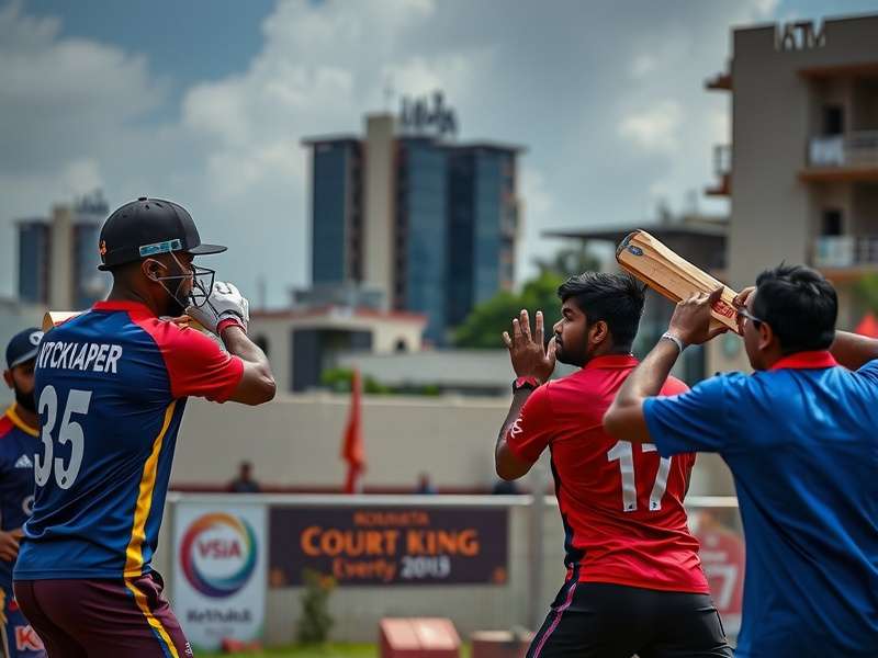 Dynamic Kolkata Court Kings Giant match in progress Kolkata Court Kings Giant gameplay in urban setting