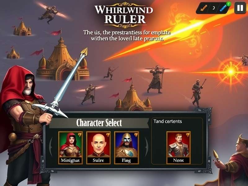 Whirlwind Ruler Strategic Battle Scene Whirlwind Ruler gameplay screenshot showing strategic battle