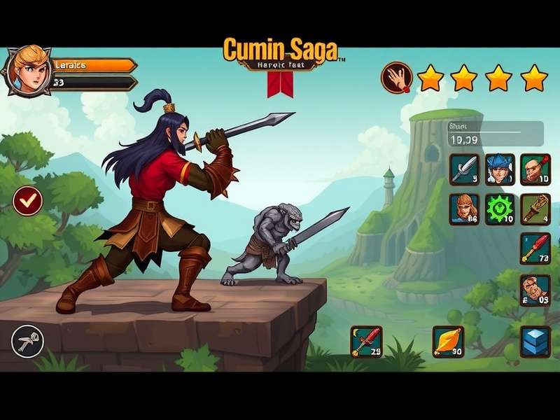 Cumin Saga Heroic Feats character customization interface