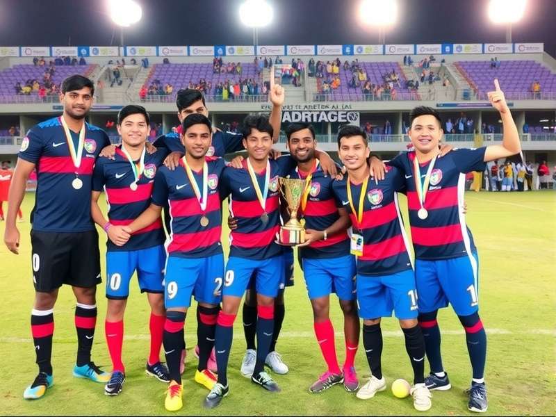 Goa Goal Scoring Wizards Team Goa Goal Scoring Wizards team celebration