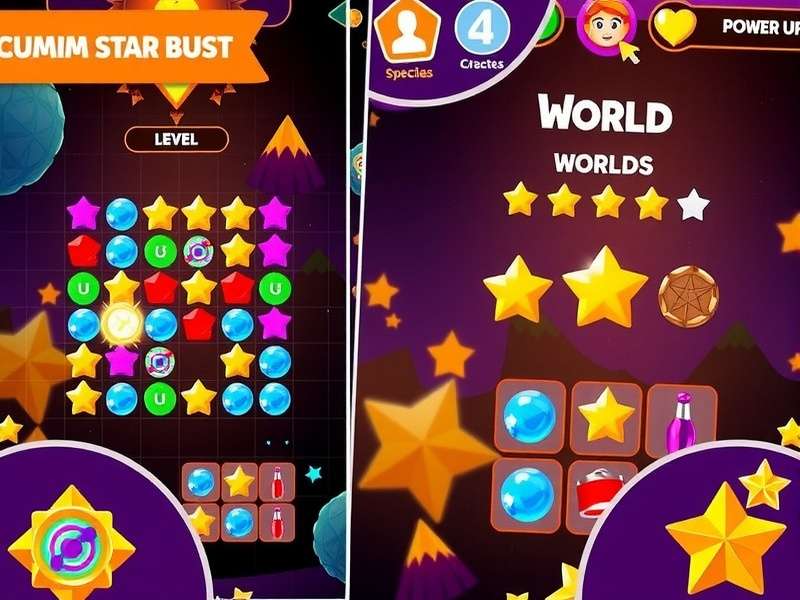 Cumin Star Burst Power-Ups Cumin Star Burst power-ups and special items display