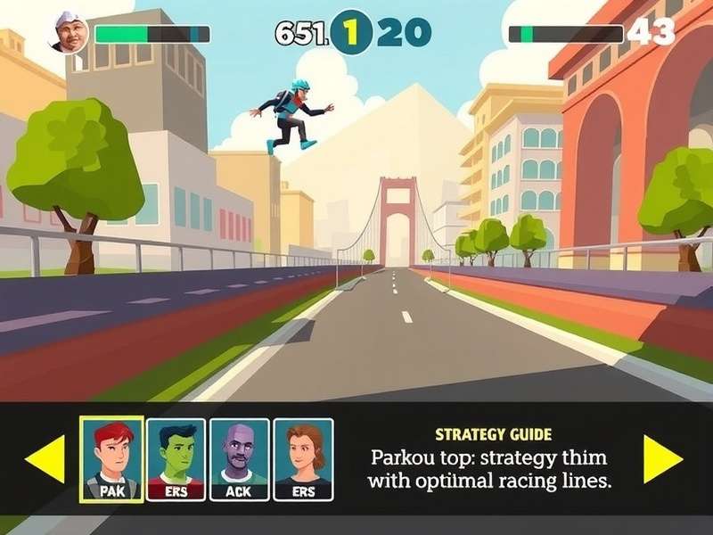 Park Bolt Runner gameplay screenshot showing character performing parkour moves