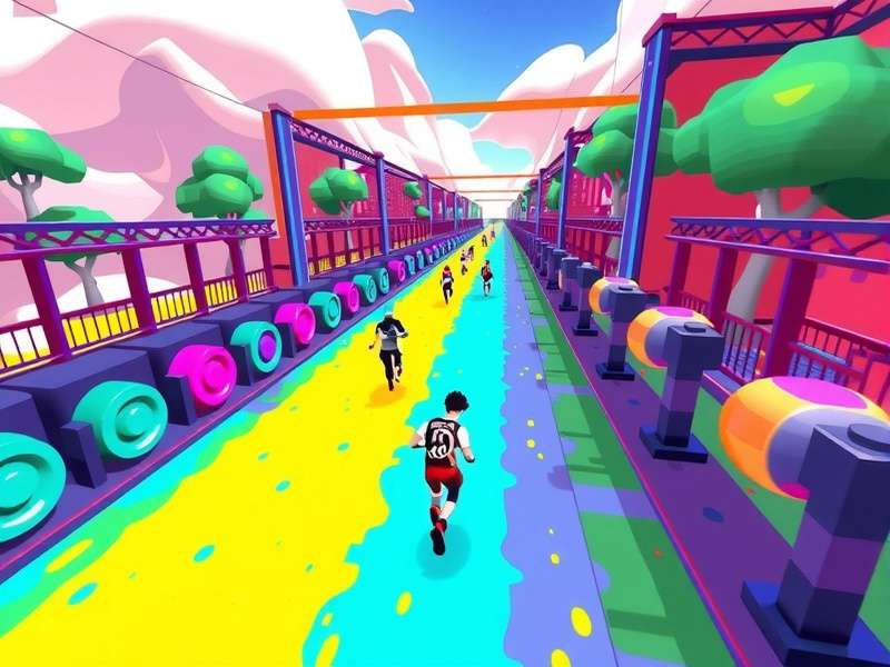 Color Run Warrior Level Progression Color Run Warrior level progression showing increasing difficulty