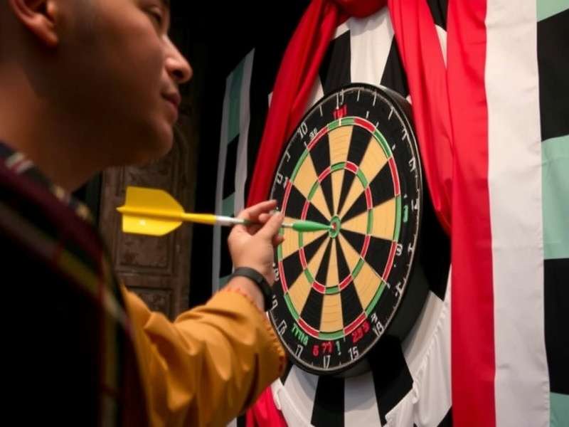 Traditional Festival with Dart Game Cultural celebration with Indian Dart Virtuoso