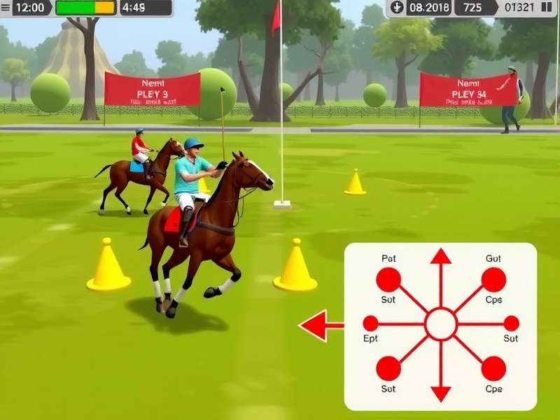 Polo Master India gameplay screenshot showing polo match