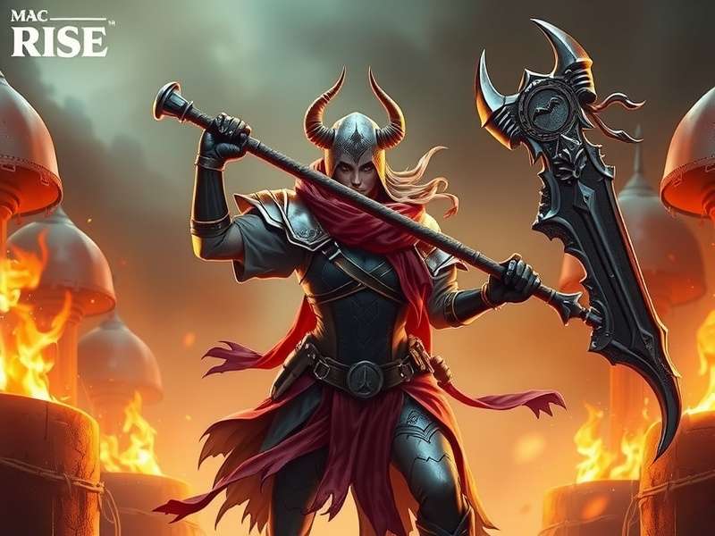 Mace Warrioress Rise gameplay screenshot showing combat