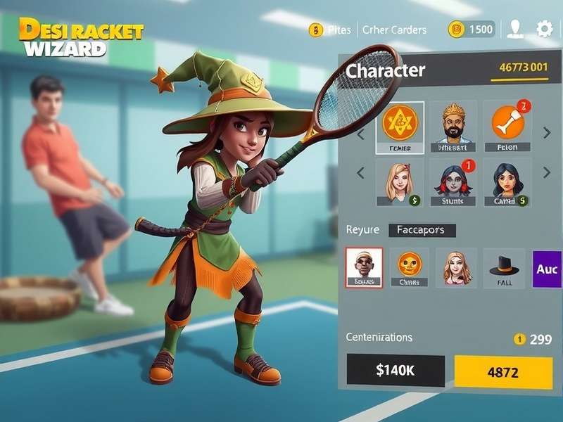 Desi Racket Wizard gameplay screenshot showing character in action