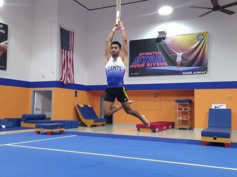 Intensive training session at Amritsar Gymnastics Stars facility Gymnastics training session at Amritsar Gymnastics Stars