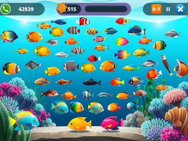 Tropical Fish Frenzy underwater environment with diverse marine life