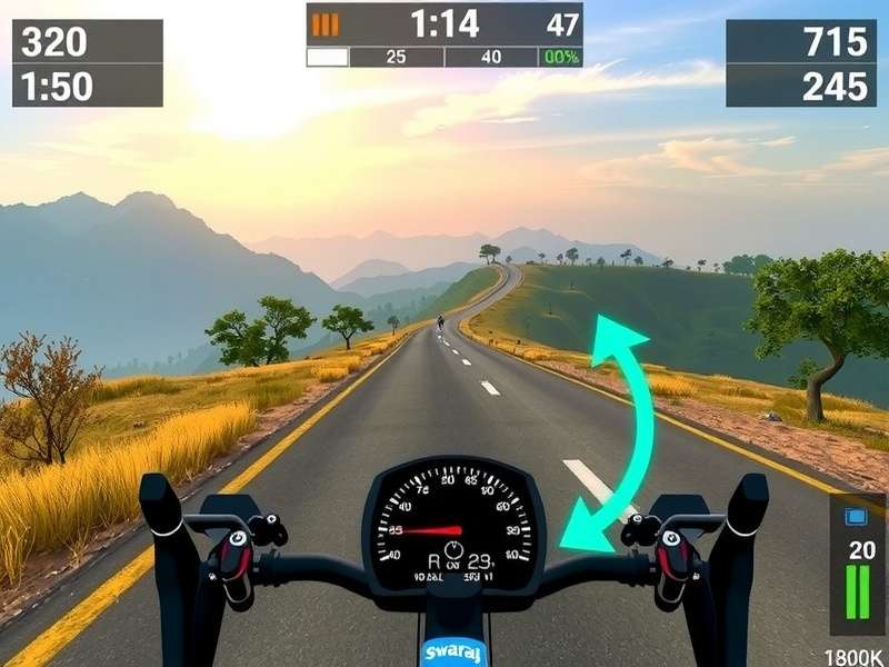 Swaraj Cycling Champion control interface and HUD