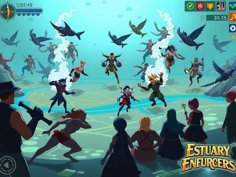 Estuary Enforcers character lineup showing diverse aquatic heroes