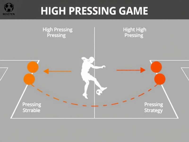 Diagram showing high pressing tactics in football