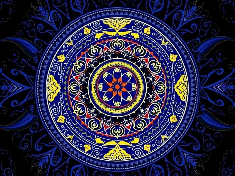 Traditional Indian Mandala Design Traditional Indian Mandala Art with intricate patterns