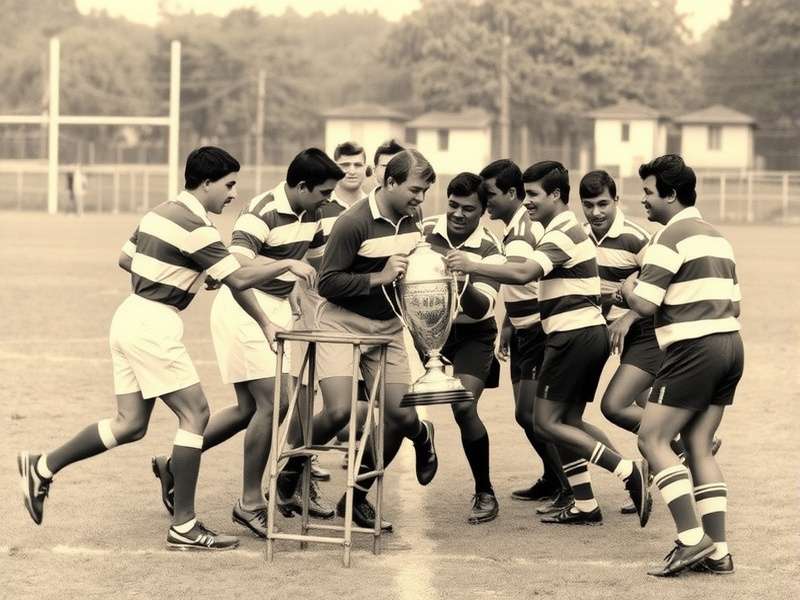 Historical photograph of early Vizag Rugby Masters tournament