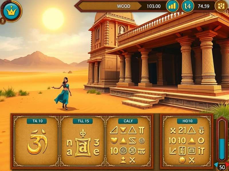 Enchanted India Quest location showing ancient Indian temple architecture