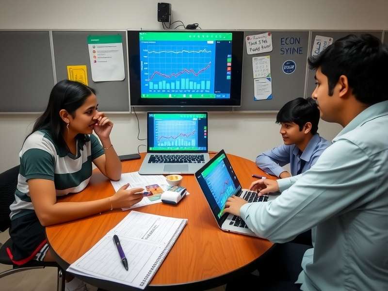 Econ Explorer India development team collaborating on game design