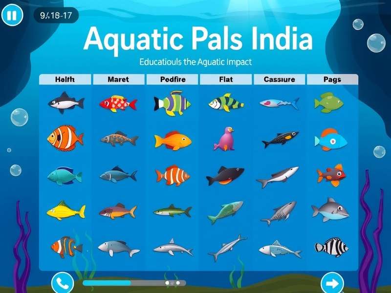 Aquatic Pals India gameplay screenshot showing underwater environment