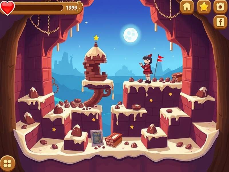 Choco Pixel Discover Gameplay Choco Pixel Discover gameplay screenshot showing chocolate-themed levels