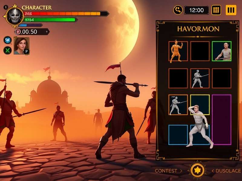 Character Customization in Mace Indian Crusader Mace Indian Crusader character customization screen