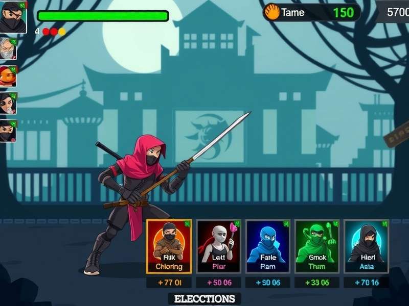 Fiesta Net Ninja Rampage character selection screen