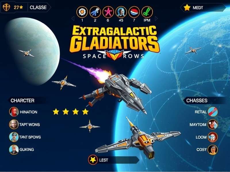 Extragalactic Gladiators - Character Customization Extragalactic Gladiators character customization screen