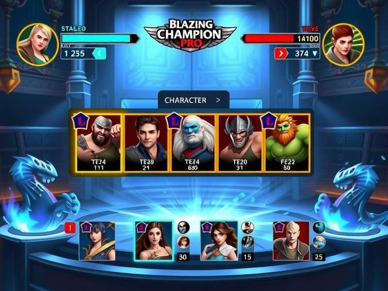 Blazing Champion Pro battle arena showing team fight
