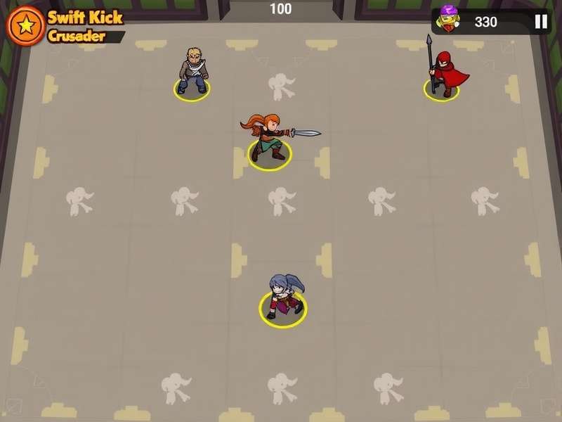 Swift Kick Crusader Dynamic Gameplay Swift Kick Crusader gameplay screenshot showing character action