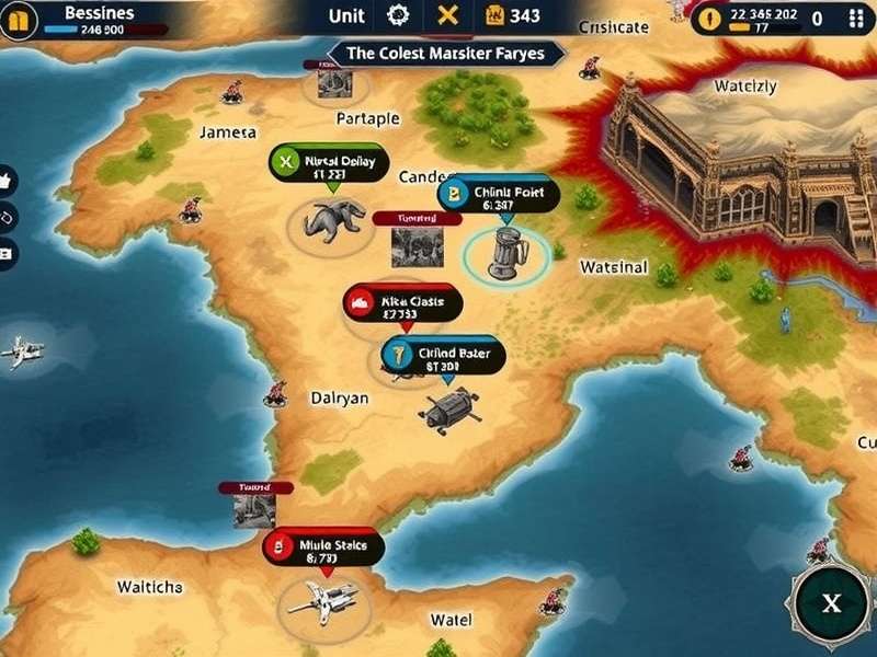 Assam Frontier Fight gameplay screenshot showing strategic map and interface