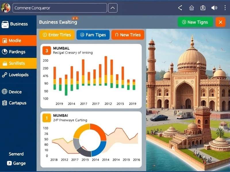 Mumbai Commerce Conqueror Gameplay Interface Mumbai Commerce Conqueror gameplay screenshot showing business interface