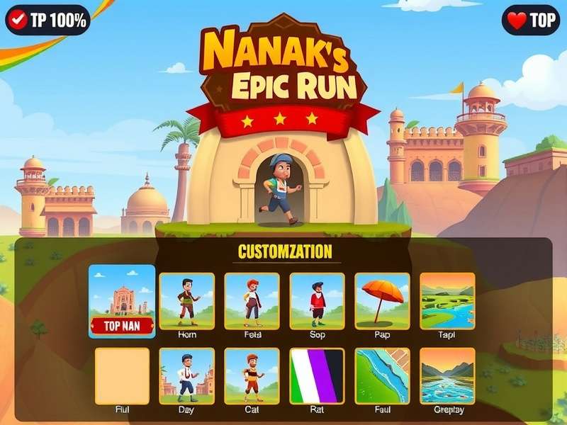 Nanak S Epic Run Gameplay Nanak S Epic Run gameplay screenshot showing character running through vibrant Indian landscapes