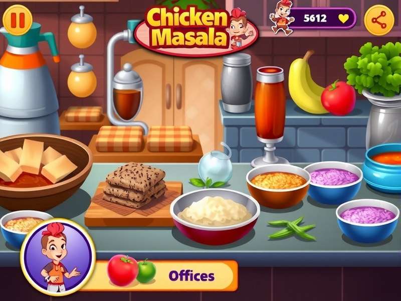 Step-by-step cooking process in Chicken Masala Frenzy Chicken Masala Frenzy Cooking Process