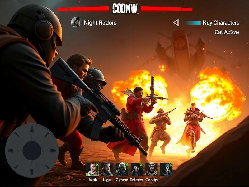 CODMW Night Raiders Intense Combat Gameplay CODMW Night Raiders gameplay screenshot showing intense combat