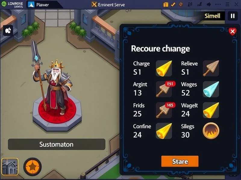 Eminent Serve King Strategic Gameplay Interface Eminent Serve King gameplay screenshot showing strategic interface