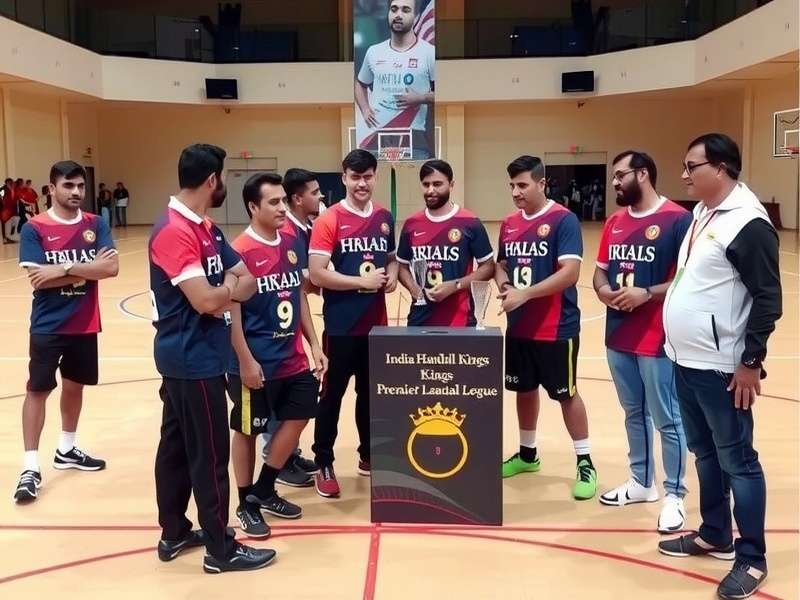 Handball Court Layout and Rules Diagram showing handball court dimensions and player positions