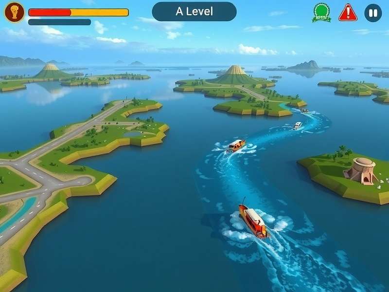 Ganges River Challenge Gameplay Ganges River Challenge gameplay screenshot showing river navigation
