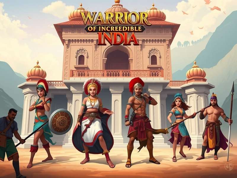 Warrior Of Incredible India gameplay screenshot showing ancient Indian architecture
