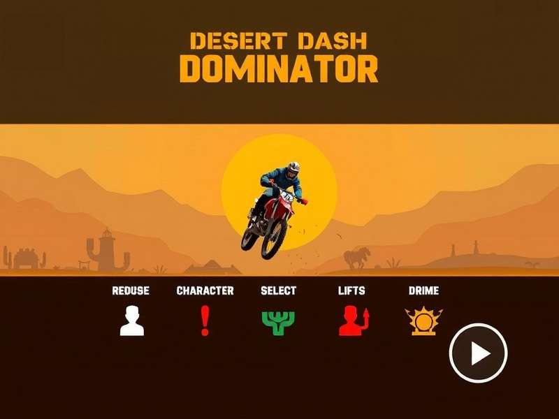 Desert Dash Dominator Gameplay Desert Dash Dominator gameplay screenshot showing desert racing