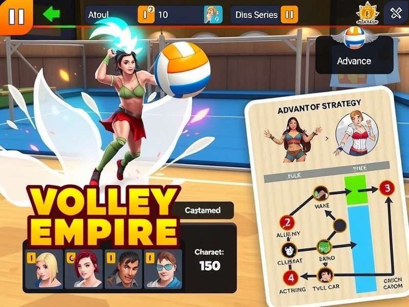 Advanced strategy diagram for Volley Empire Legends