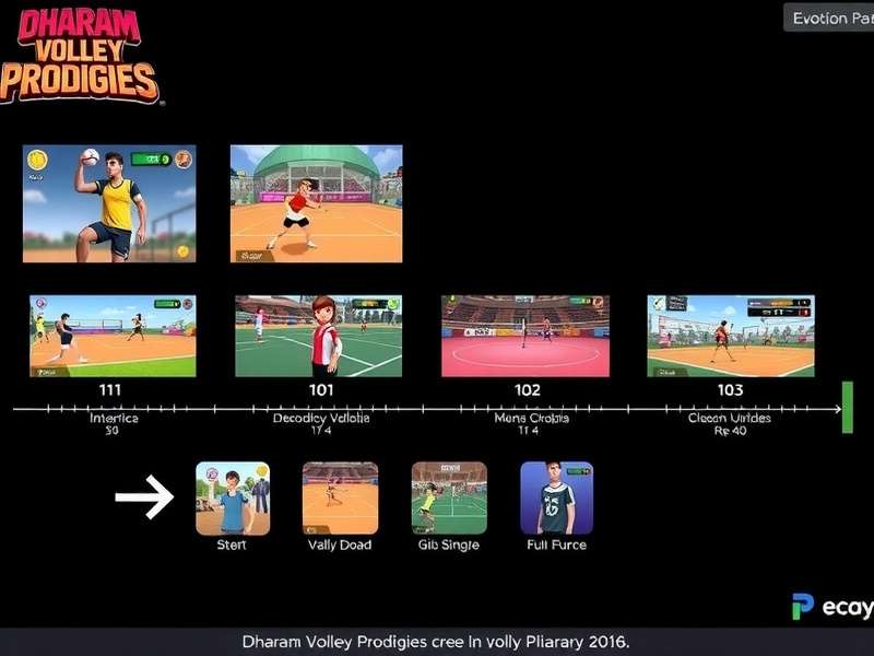 Dharam Volley Prodigies gameplay screenshot showing volleyball action