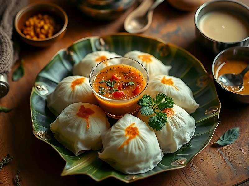 Authentic Bihari Litti Chokha Traditional Bihari Litti Chokha served on leaf plate